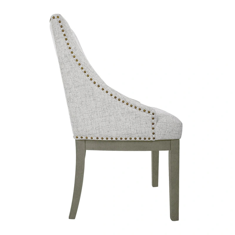 Polyester Blend & Wood Upholstered Barrel Accent Chair with Curved Back