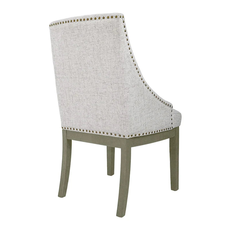 Polyester Blend & Wood Upholstered Barrel Accent Chair with Curved Back