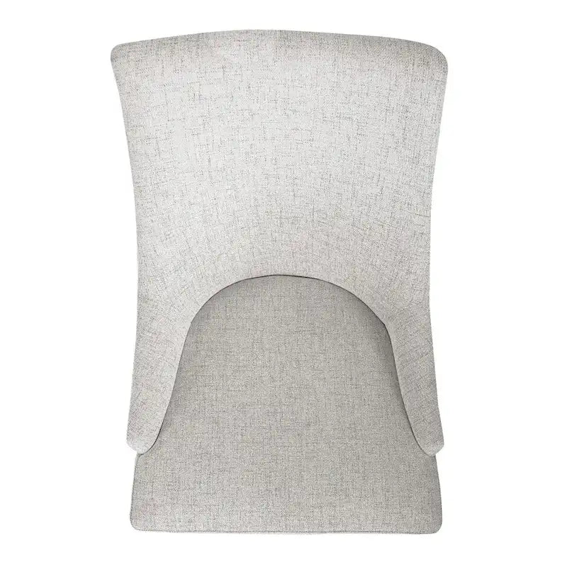 Polyester Blend & Wood Upholstered Barrel Accent Chair with Curved Back