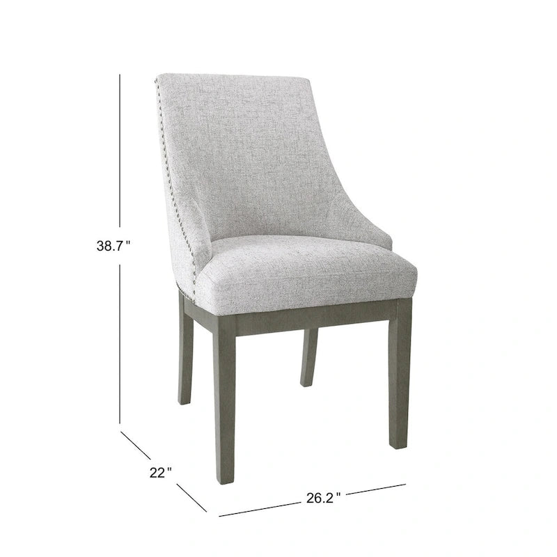 Polyester Blend & Wood Upholstered Barrel Accent Chair with Curved Back