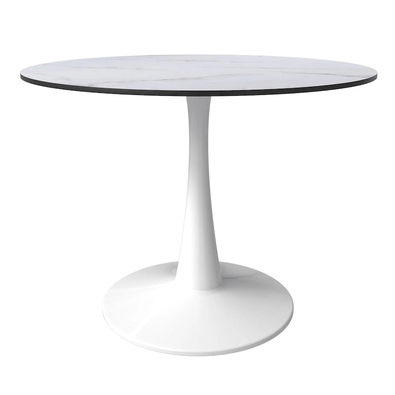 Steel Round Dining Table 40" with Pedestal Base